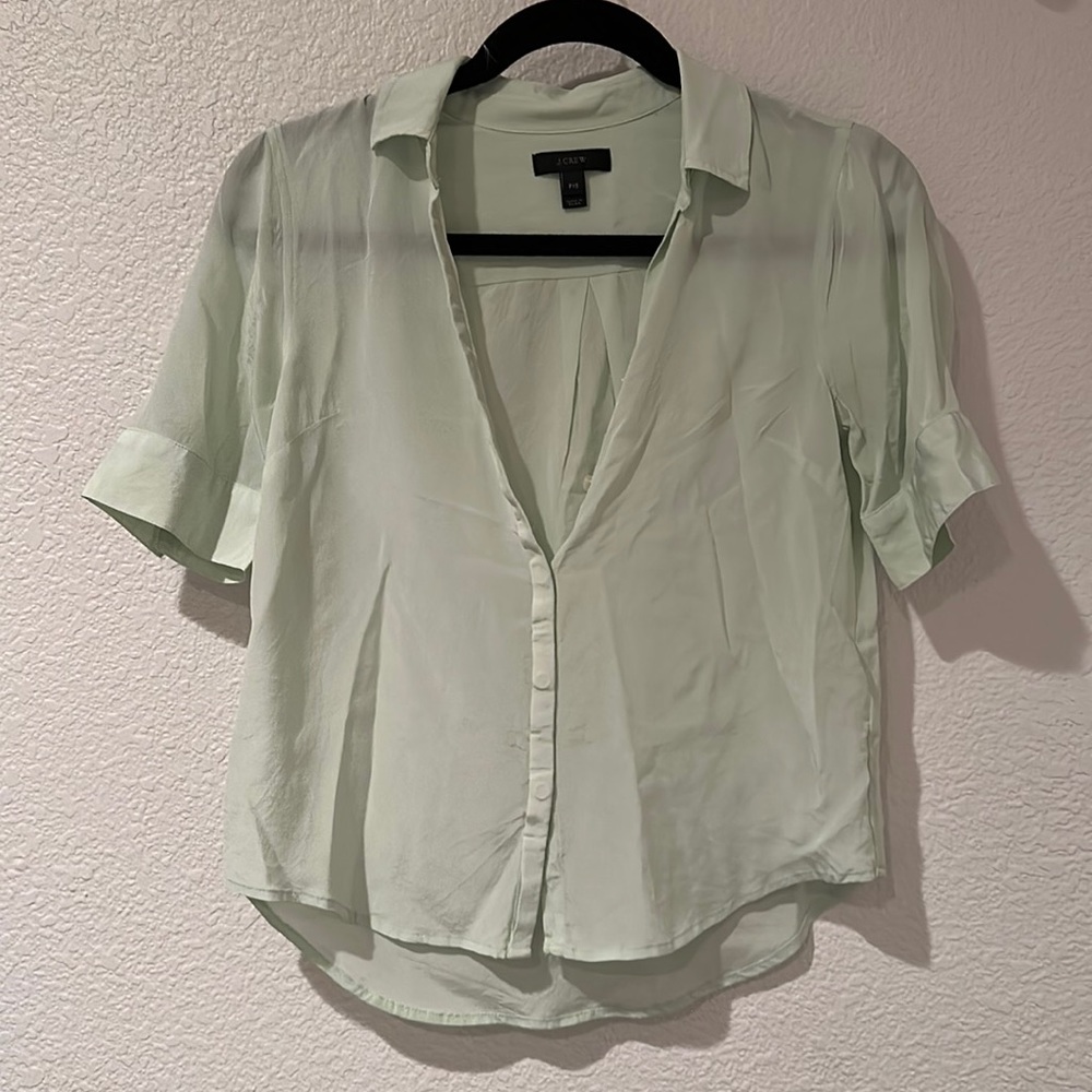 Silk button down